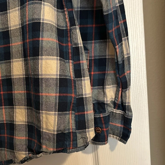 Weatherproof men’s blue plaid long sleeve button down flannel shirt size large - Picture 4 of 8